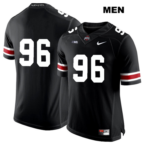 Ohio State Buckeyes Men's Sean Nuernberger #96 White Number Black Authentic Nike No Name College NCAA Stitched Football Jersey QM19S84SE